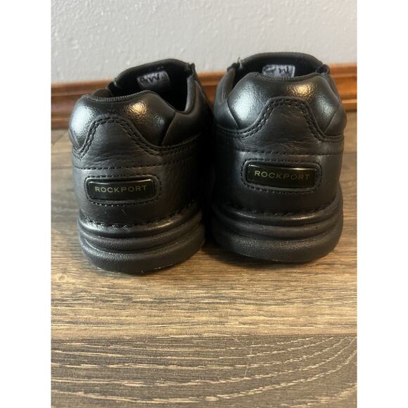 Rockport Mens 8M Black Leather Slip On Loafers Comfort Work Casual Shoes